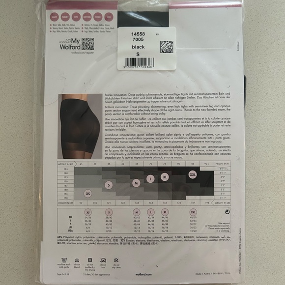 Wolford Pure 30 Complete Support Tights in Black - Picture 2 of 5